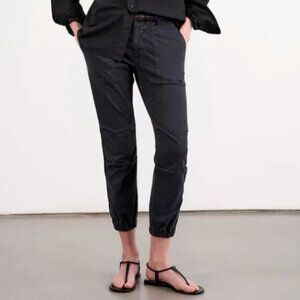 Nili Lotan Cropped Military Pant in Carbon